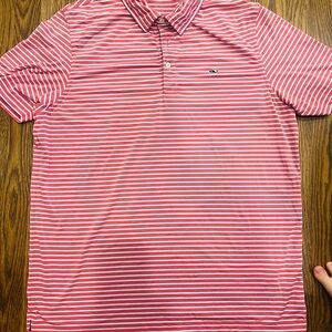 Vineyard Vines Men's Pink Striped Shirt